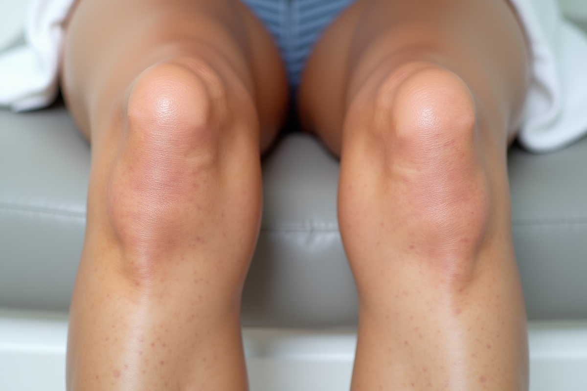 Jambes avant et apres traitement laser pour varices avec peau lisse